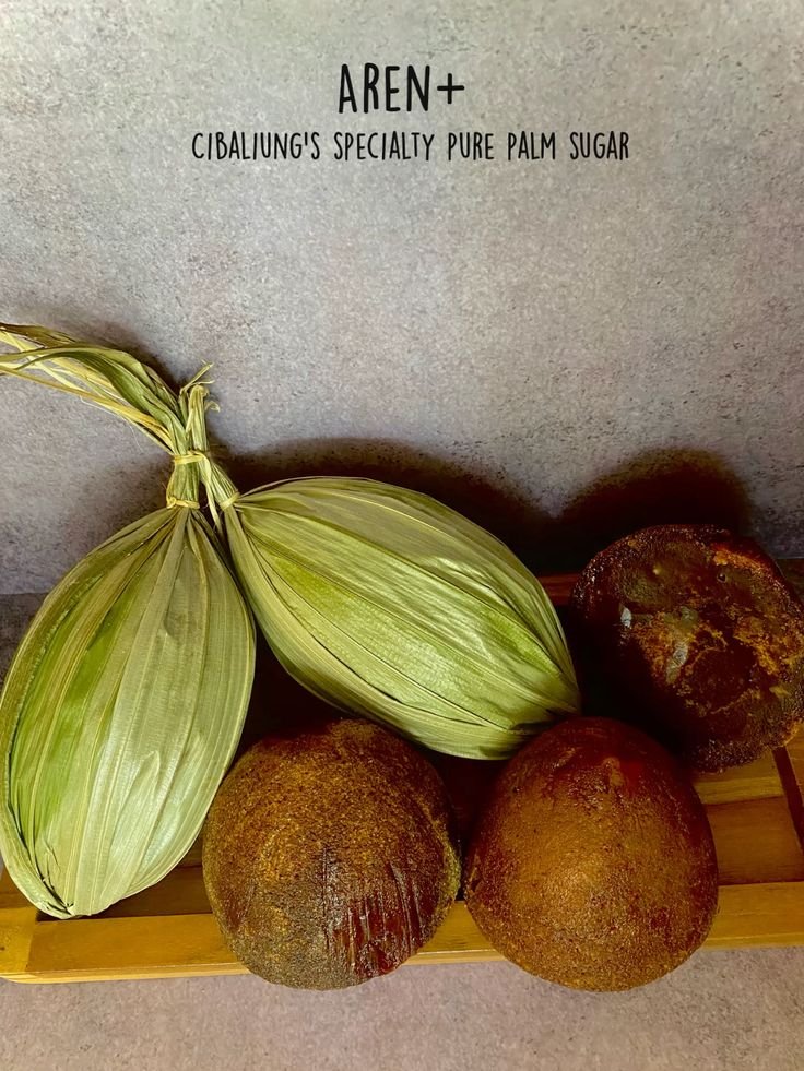 Coconut and palm sugar presentation